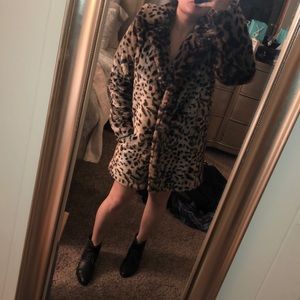 Sabine Faux Leopard Coat- Looking to Sell ASAP